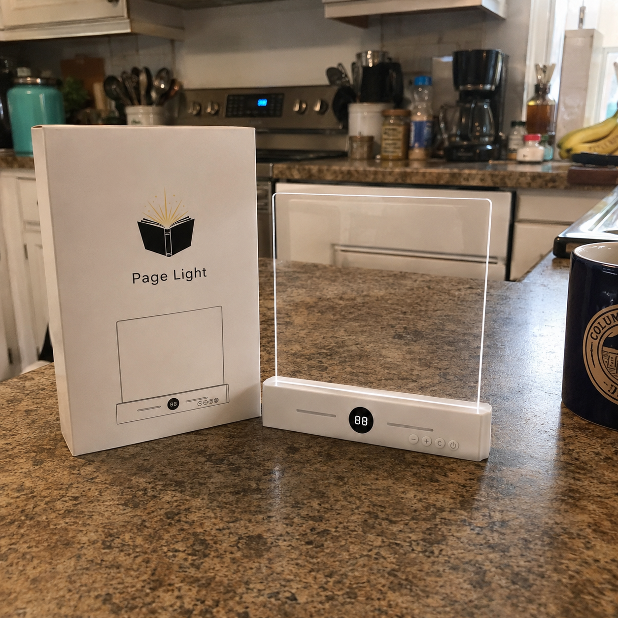 PageLight on a kitchen counter
